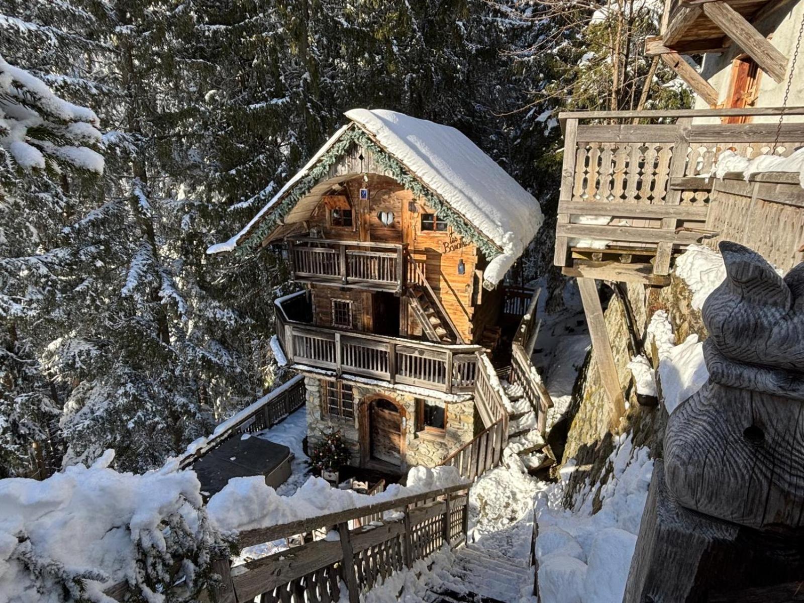 Hotel Les Chalets De Philippe Avec Jacuzzis Privatifs شامونكس المظهر الخارجي الصورة